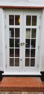 white garden double doors