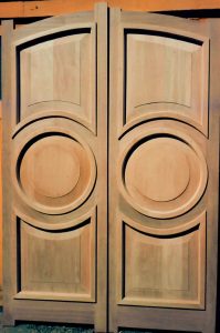 Two wooden doors matching