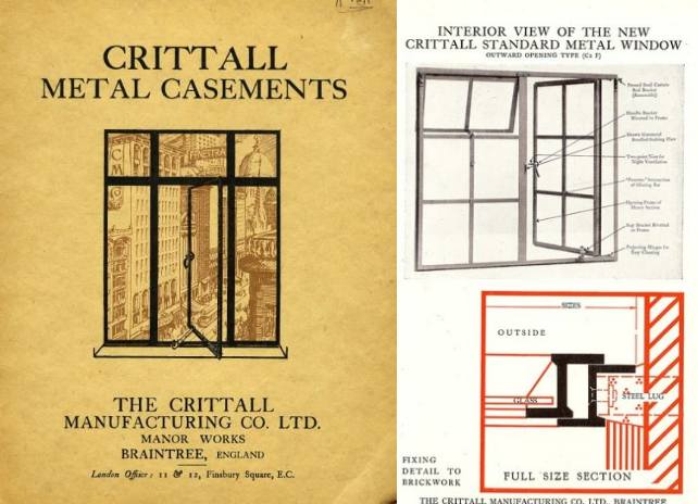 Old Crittall brochures: detailing the design and layout.
